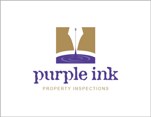 purple ink logo design